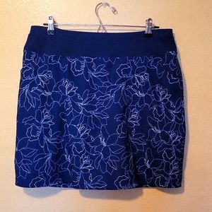 Cypress Club skirt with shorts size L floral print navy blue